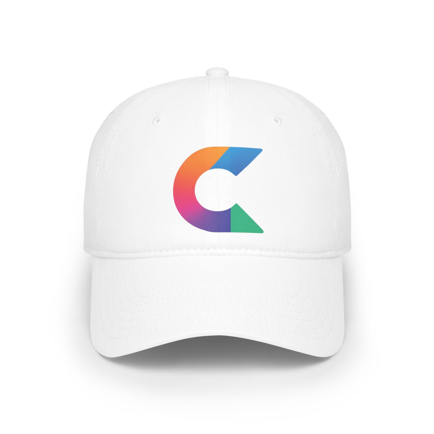 Vibrant Low Profile Baseball Cap with Colorful Logo, Casual Hat, Summer Accessory, Gift for Him/Her, Fashionable Sportswear