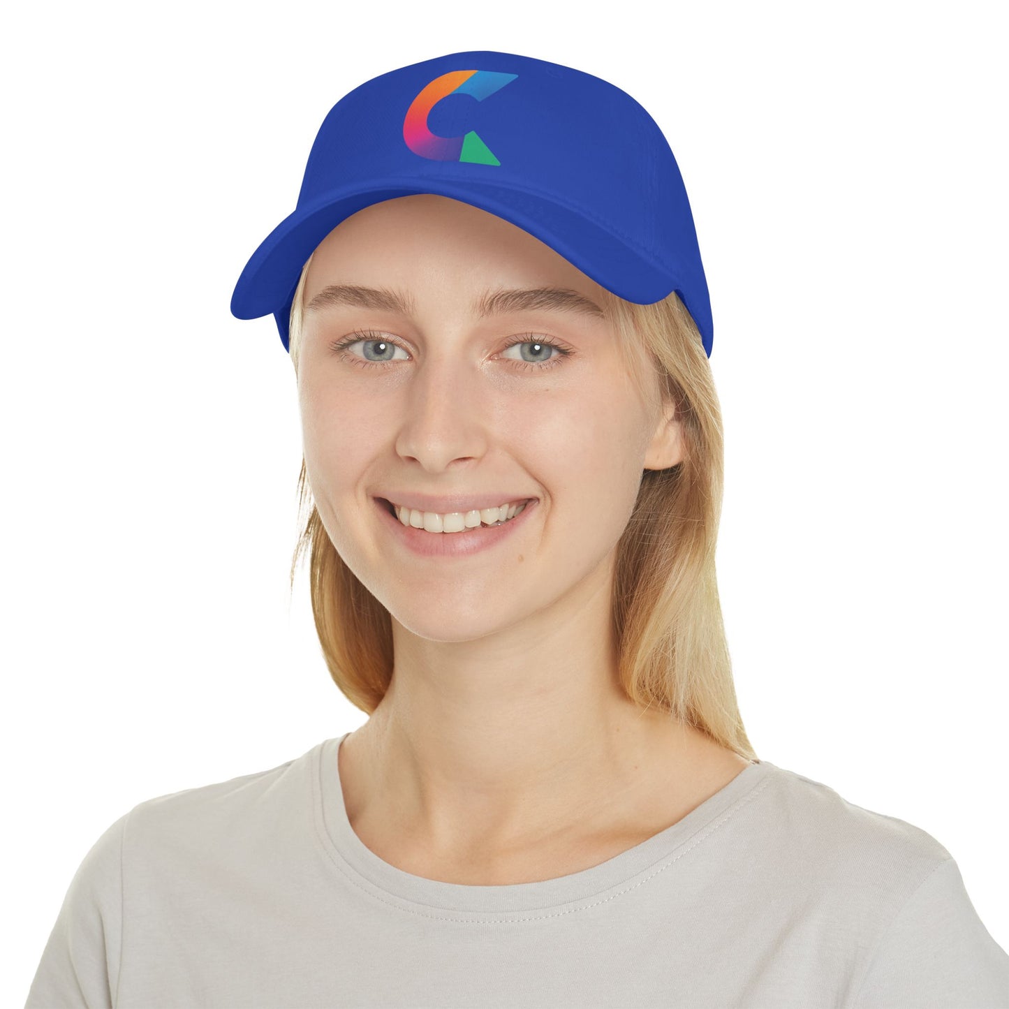 Vibrant Low Profile Baseball Cap with Colorful Logo, Casual Hat, Summer Accessory, Gift for Him/Her, Fashionable Sportswear