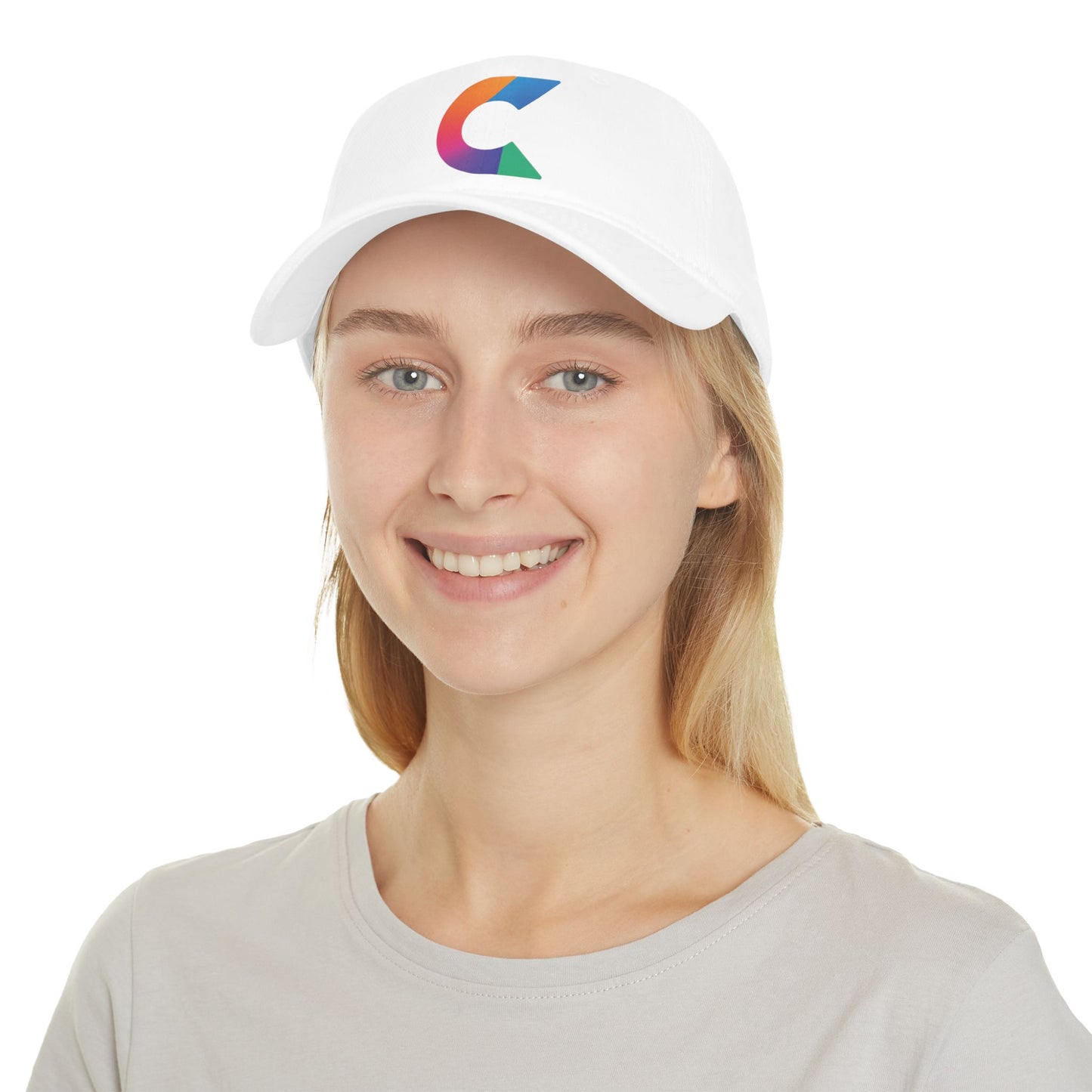 Vibrant Low Profile Baseball Cap with Colorful Logo, Casual Hat, Summer Accessory, Gift for Him/Her, Fashionable Sportswear