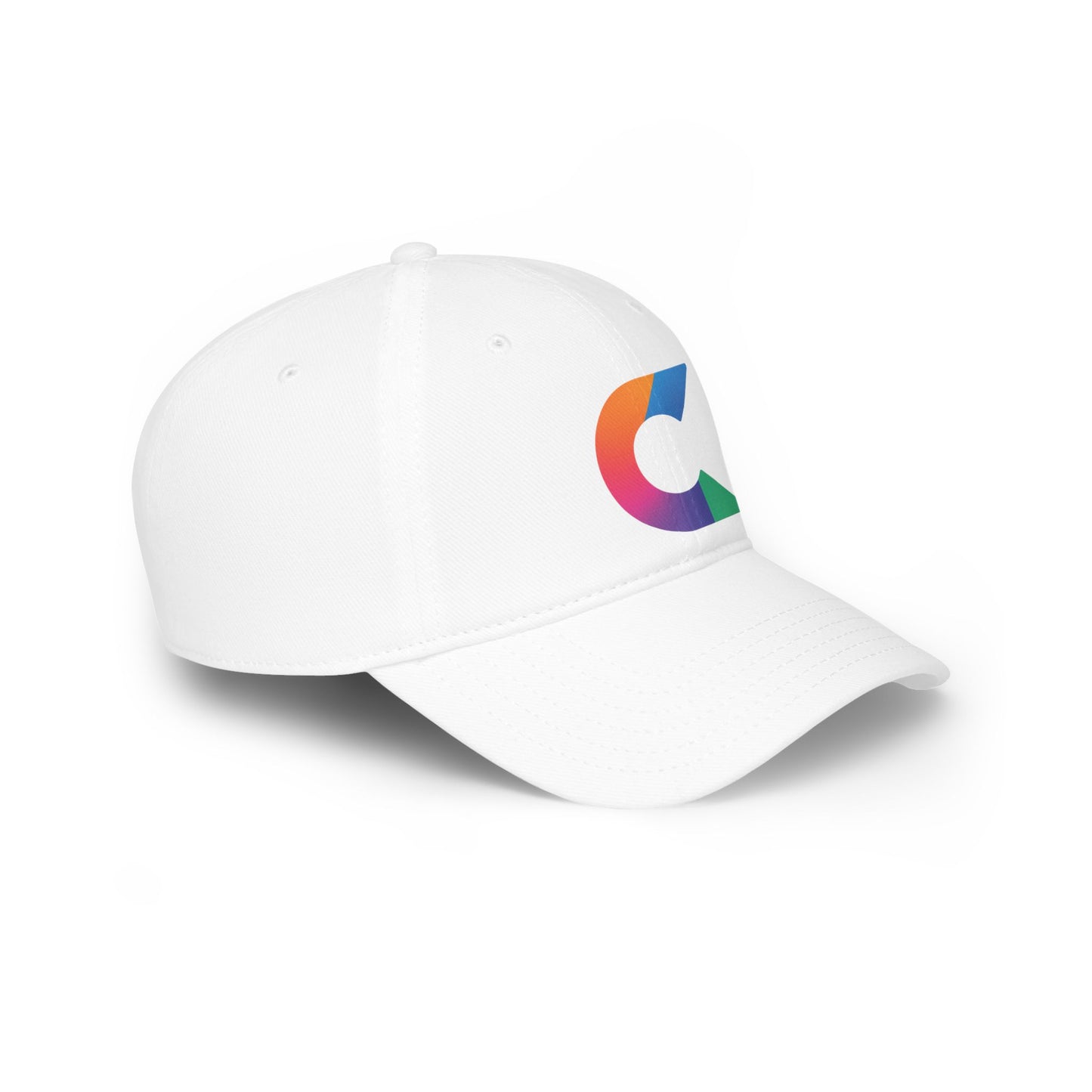 Vibrant Low Profile Baseball Cap with Colorful Logo, Casual Hat, Summer Accessory, Gift for Him/Her, Fashionable Sportswear
