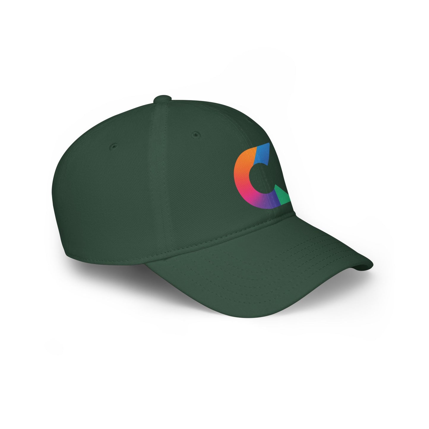 Vibrant Low Profile Baseball Cap with Colorful Logo, Casual Hat, Summer Accessory, Gift for Him/Her, Fashionable Sportswear