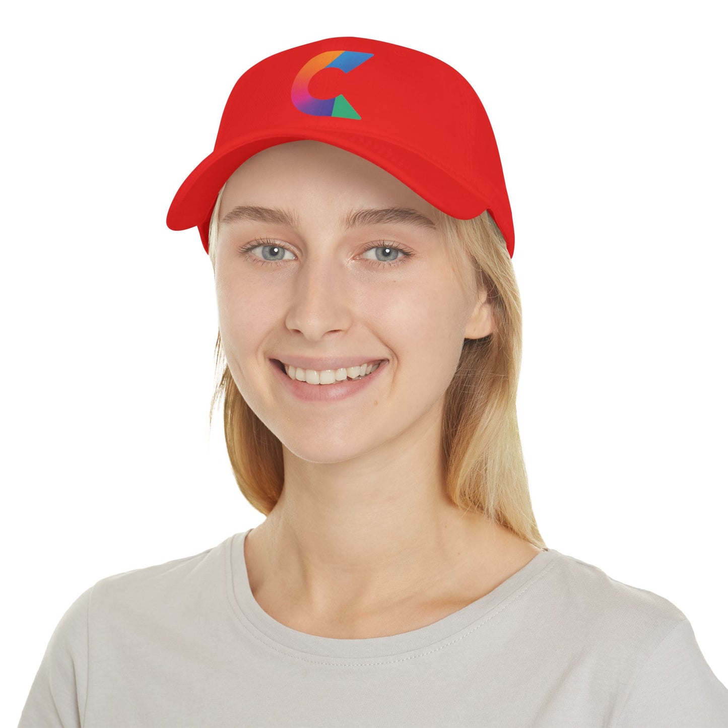 Vibrant Low Profile Baseball Cap with Colorful Logo, Casual Hat, Summer Accessory, Gift for Him/Her, Fashionable Sportswear
