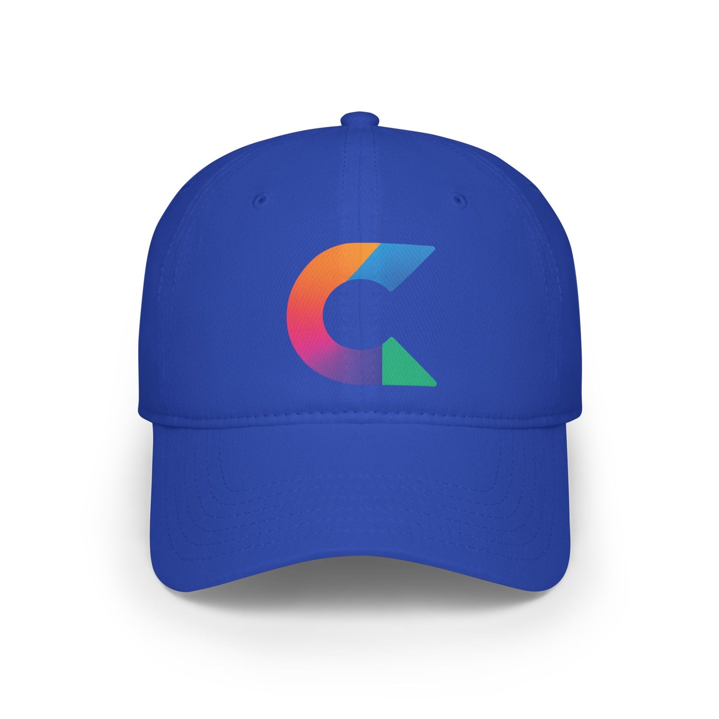 Vibrant Low Profile Baseball Cap with Colorful Logo, Casual Hat, Summer Accessory, Gift for Him/Her, Fashionable Sportswear