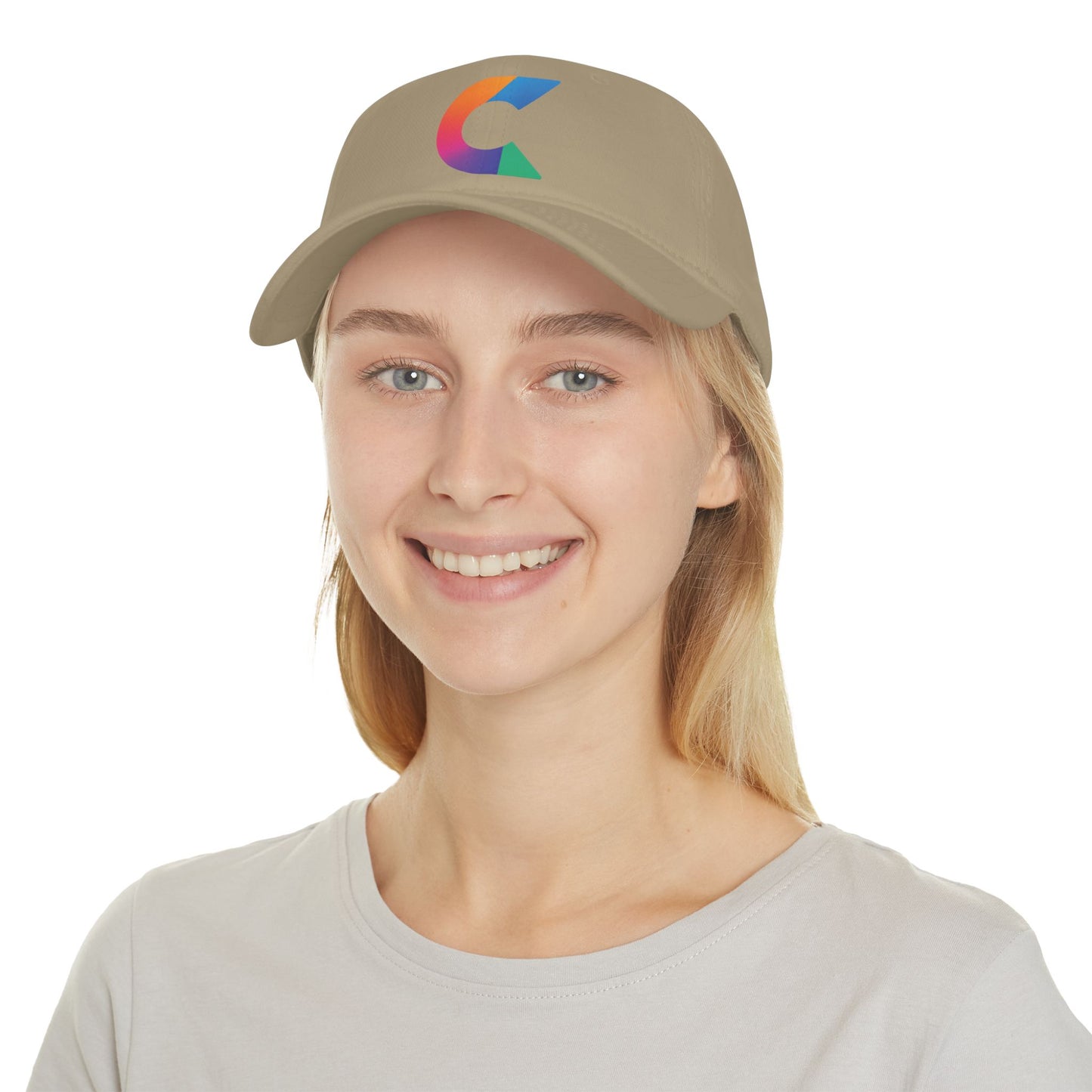 Vibrant Low Profile Baseball Cap with Colorful Logo, Casual Hat, Summer Accessory, Gift for Him/Her, Fashionable Sportswear