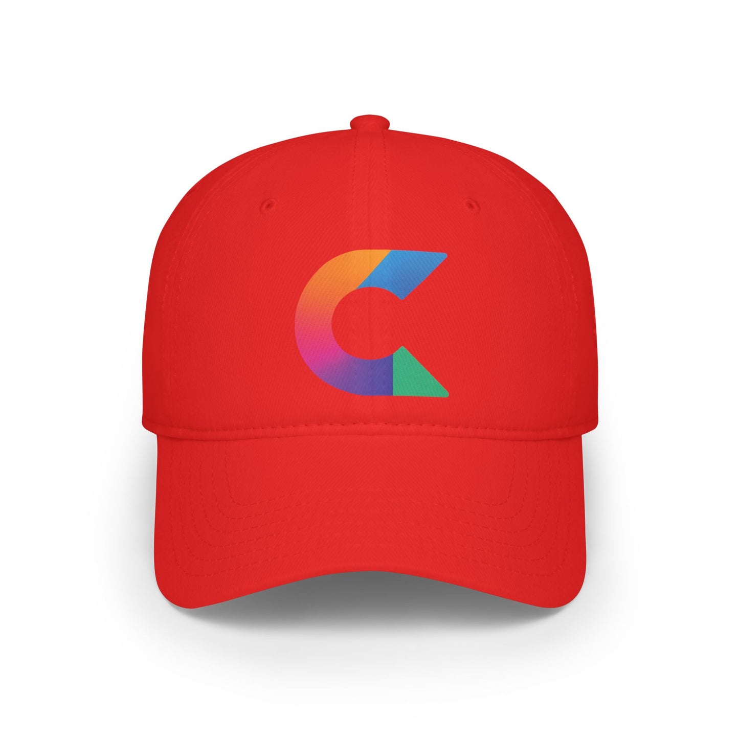 Vibrant Low Profile Baseball Cap with Colorful Logo, Casual Hat, Summer Accessory, Gift for Him/Her, Fashionable Sportswear