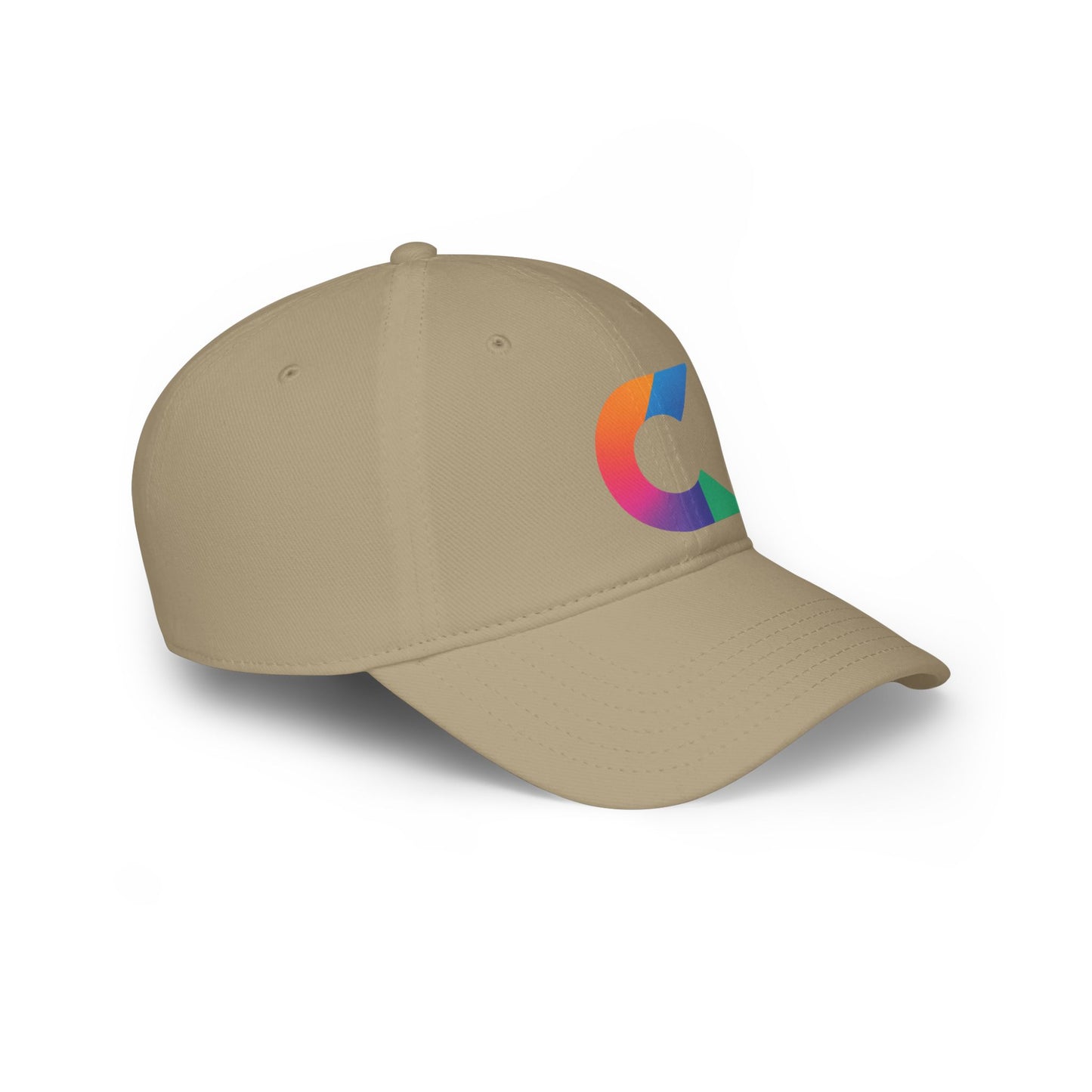 Vibrant Low Profile Baseball Cap with Colorful Logo, Casual Hat, Summer Accessory, Gift for Him/Her, Fashionable Sportswear