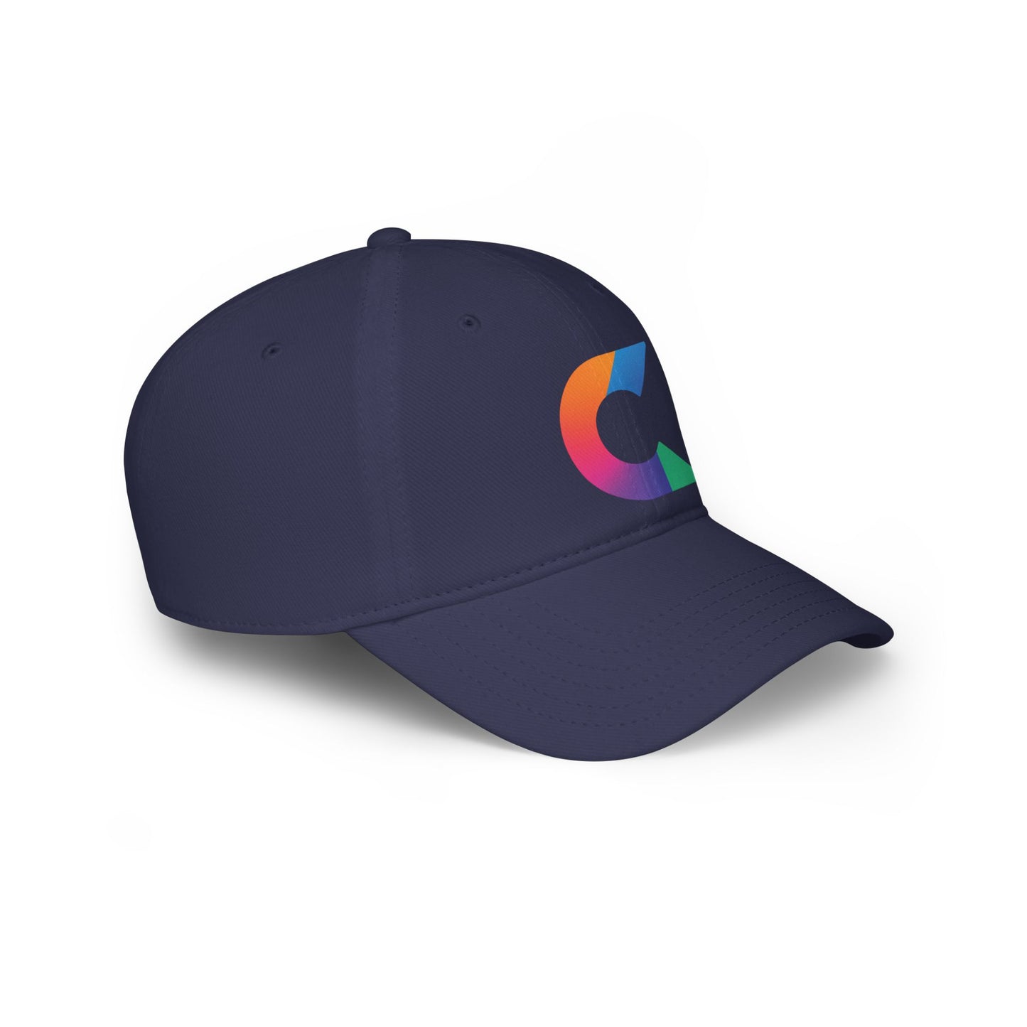 Vibrant Low Profile Baseball Cap with Colorful Logo, Casual Hat, Summer Accessory, Gift for Him/Her, Fashionable Sportswear
