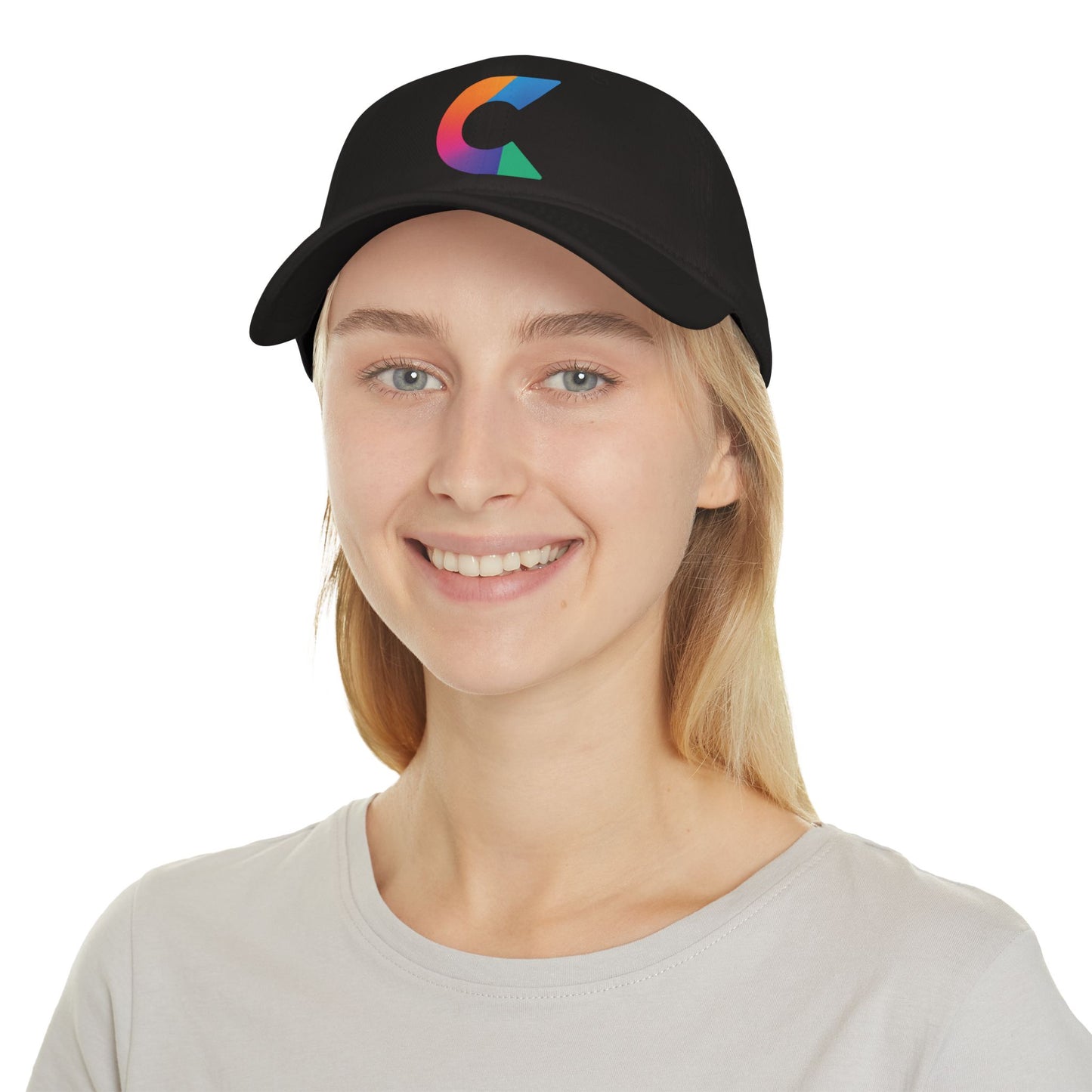 Vibrant Low Profile Baseball Cap with Colorful Logo, Casual Hat, Summer Accessory, Gift for Him/Her, Fashionable Sportswear