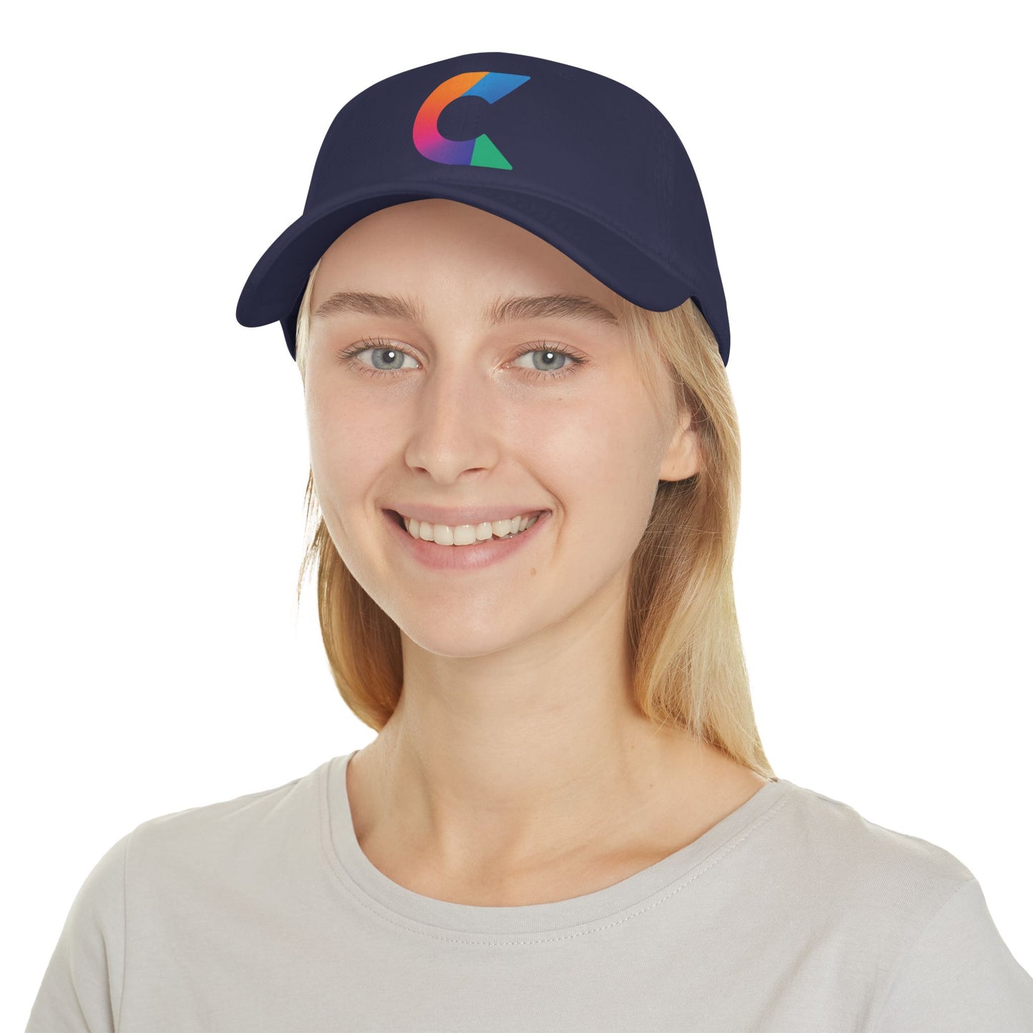 Vibrant Low Profile Baseball Cap with Colorful Logo, Casual Hat, Summer Accessory, Gift for Him/Her, Fashionable Sportswear