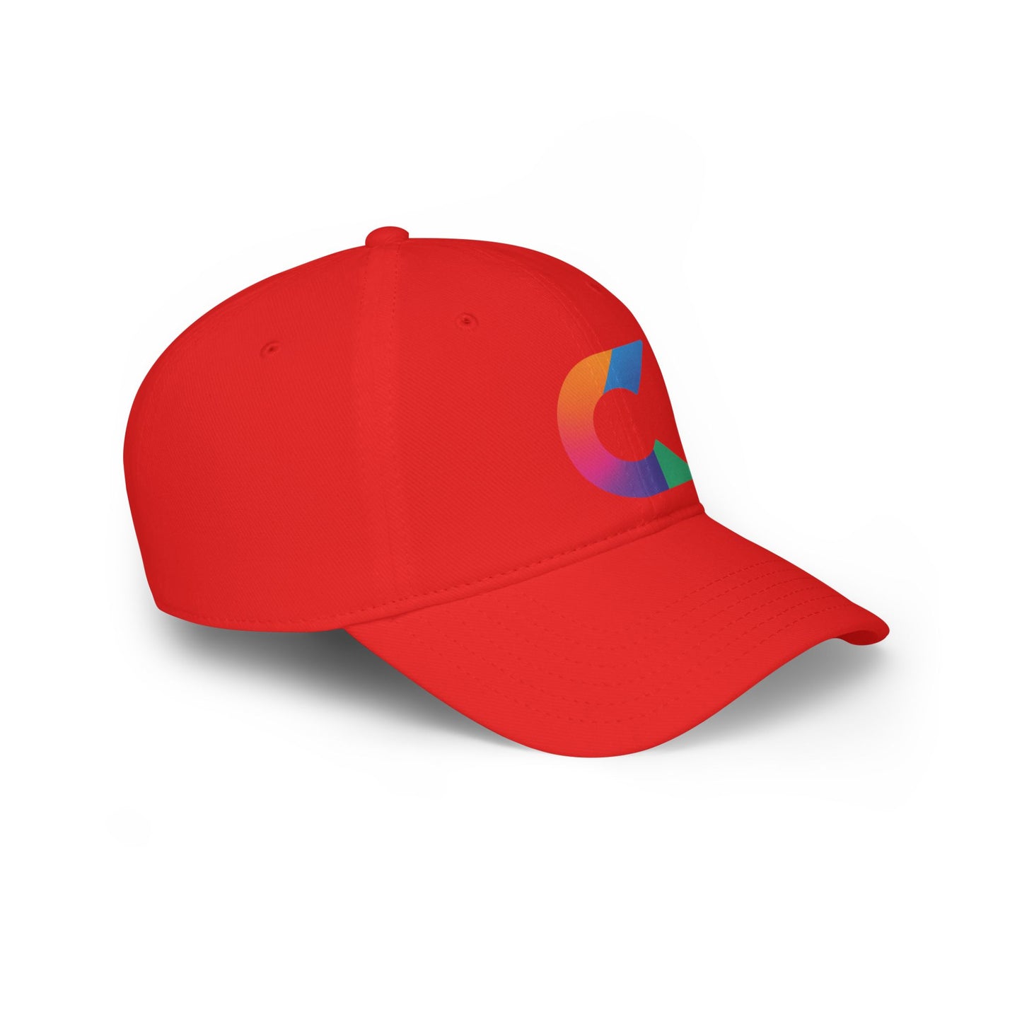 Vibrant Low Profile Baseball Cap with Colorful Logo, Casual Hat, Summer Accessory, Gift for Him/Her, Fashionable Sportswear