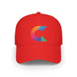 Vibrant Low Profile Baseball Cap with Colorful Logo, Casual Hat, Summer Accessory, Gift for Him/Her, Fashionable Sportswear