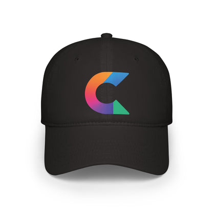 Vibrant Low Profile Baseball Cap with Colorful Logo, Casual Hat, Summer Accessory, Gift for Him/Her, Fashionable Sportswear