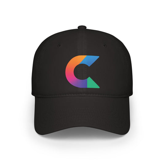Vibrant Low Profile Baseball Cap with Colorful Logo, Casual Hat, Summer Accessory, Gift for Him/Her, Fashionable Sportswear