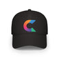 Vibrant Low Profile Baseball Cap with Colorful Logo, Casual Hat, Summer Accessory, Gift for Him/Her, Fashionable Sportswear