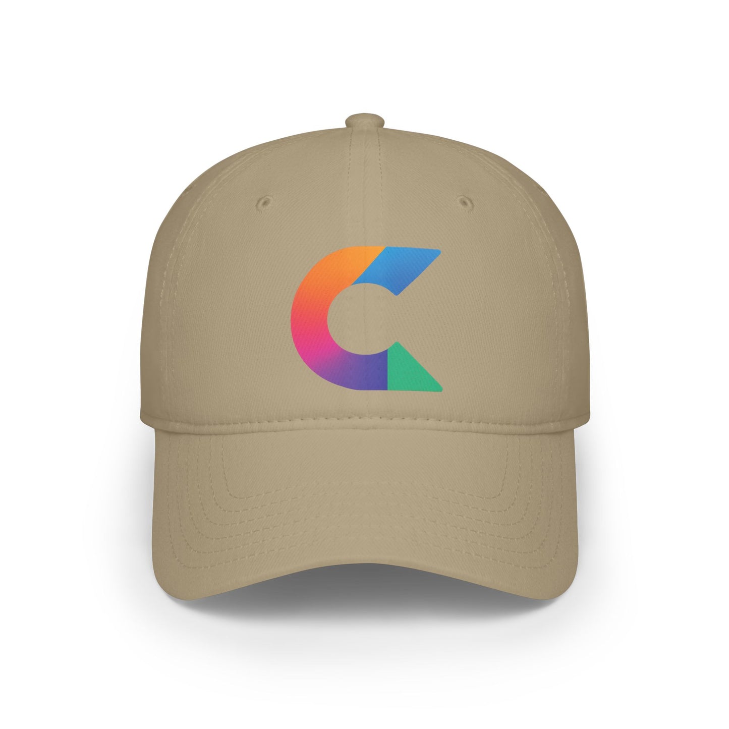 Vibrant Low Profile Baseball Cap with Colorful Logo, Casual Hat, Summer Accessory, Gift for Him/Her, Fashionable Sportswear