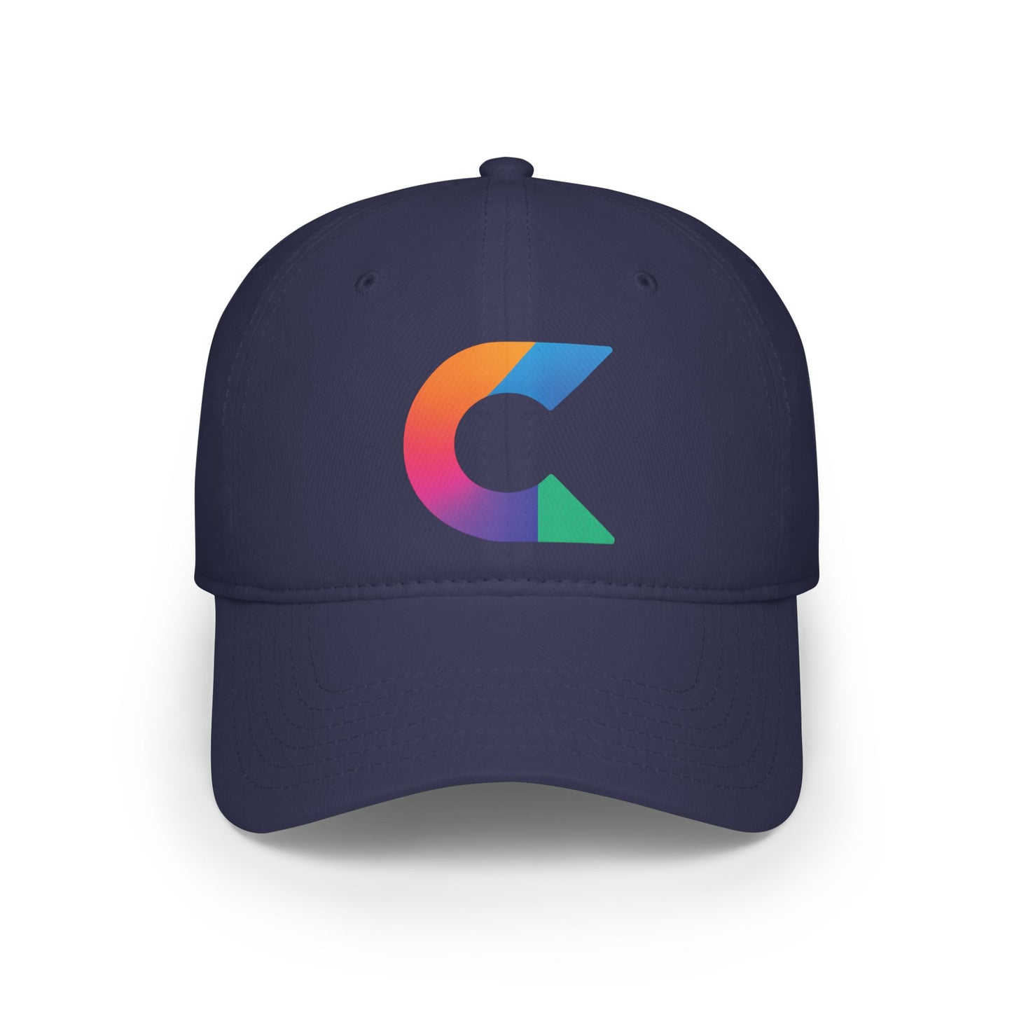 Vibrant Low Profile Baseball Cap with Colorful Logo, Casual Hat, Summer Accessory, Gift for Him/Her, Fashionable Sportswear