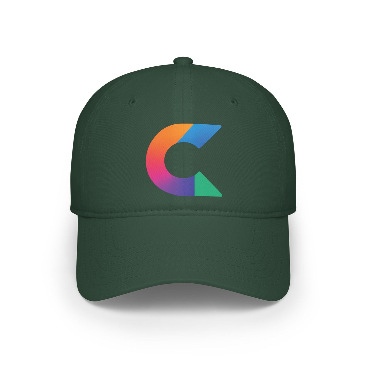 Vibrant Low Profile Baseball Cap with Colorful Logo, Casual Hat, Summer Accessory, Gift for Him/Her, Fashionable Sportswear